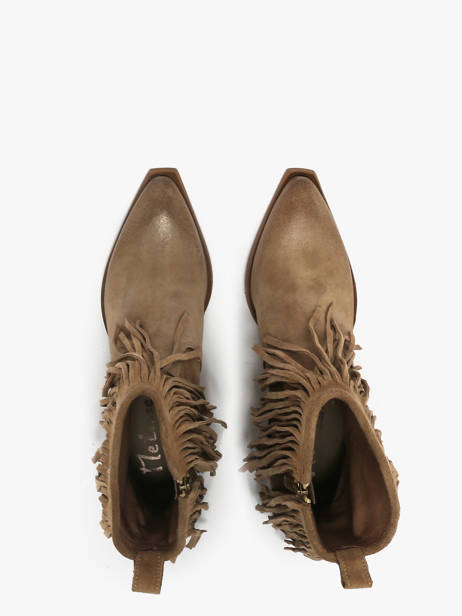 Santiags En Cuir Metisse Beige women XD2125 vue secondaire 4