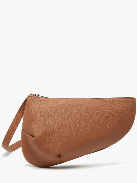 Sac Bandoulière Large City Perle Cuir Nathan baume Marron n city 1