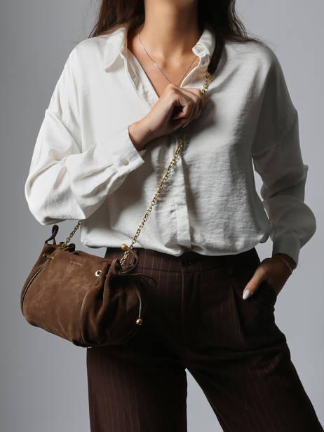 Crossbody Bag Premium Leather Gerard darel Brown premium DCS07400 other view 1