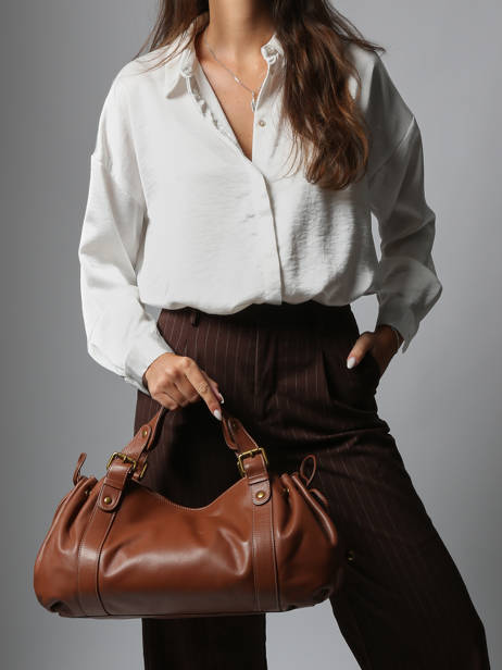 Shoulder Bag Icone Leather Gerard darel Brown icone DCS01410 other view 1