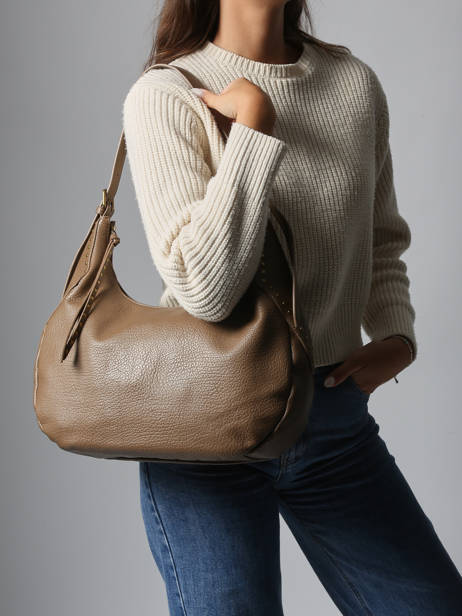 Shoulder Bag Studs Miniprix Beige studs 2342 other view 1