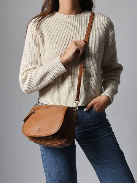 Sac Bandoulière Zip Lulu castagnette Marron zip ZAHAR vue secondaire 1