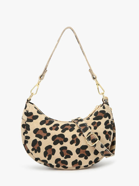 Shoulder Bag Velvet Leopardo Milano Beige velvet leopardo VL25064 other view 3