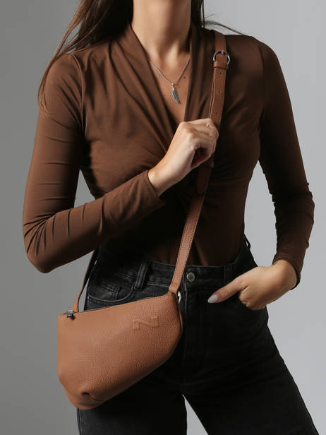 Sac Bandoulière City Perle Cuir Nathan baume Marron n city N1811000 vue secondaire 1