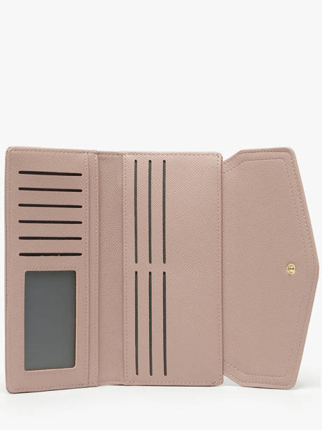 Wallet David jones Pink saffiano P164 other view 1