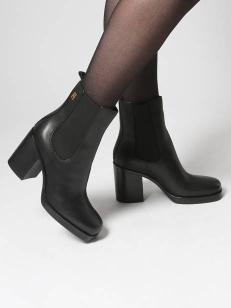 Heeled Boots In Leather Tommy hilfiger Black women 8844BDS other view 1