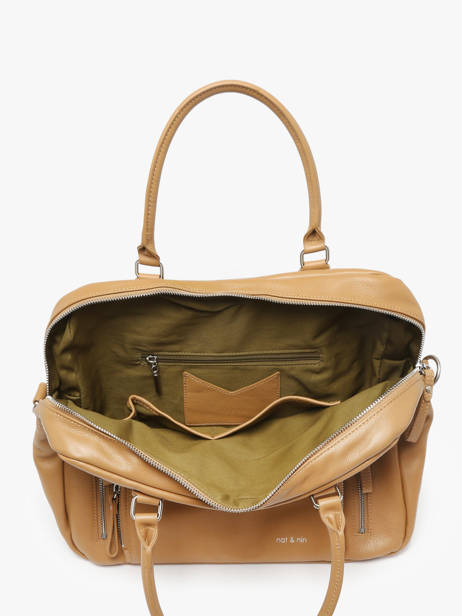 Shopping Bag Vintage Leather Nat et nin Beige vintage MACY other view 3