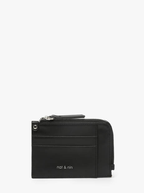 Porte-monnaie Lana Cuir Nat et nin Noir vintage LANA