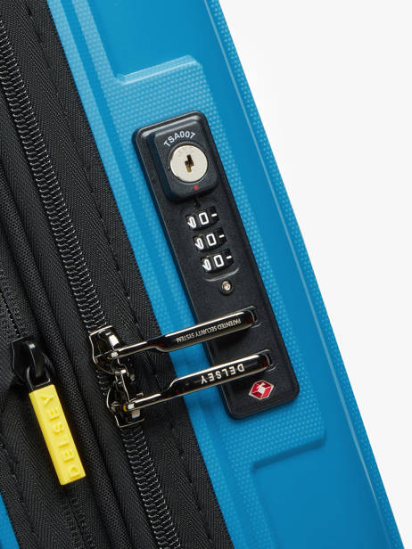Expandable Cabin Luggage Delsey Blue lutece 3802803 other view 1