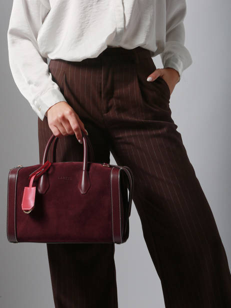 Medium Suede Leather Bcbg Bowling Bag Lancel Violet bcbg A13693 other view 1