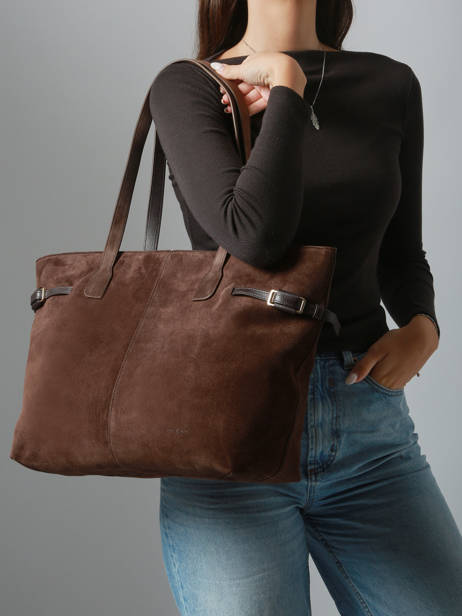 Leather Marceau Tote Bag Nat et nin Brown vintage MARCEAU other view 1