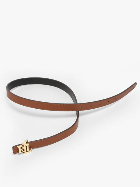 Small Reversible Women's Belt In Saffiano Leather Lauren ralph lauren Brown elmswood 12974560 other view 3