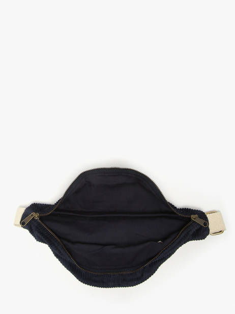 Sac Banane Hindbag Bleu velours V vue secondaire 3