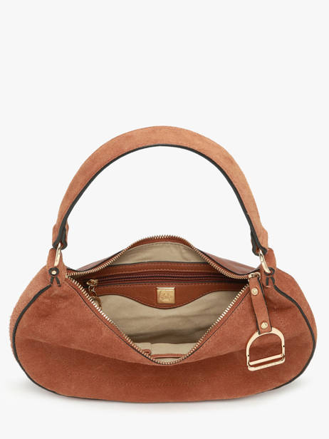 Shoulder Bag Altesse Suede Leather Etrier Brown altesse suede EASU017M other view 3