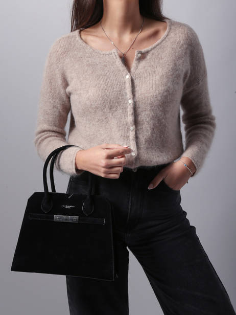 Satchel Velvet Miniprix Black velvet F7510 other view 1