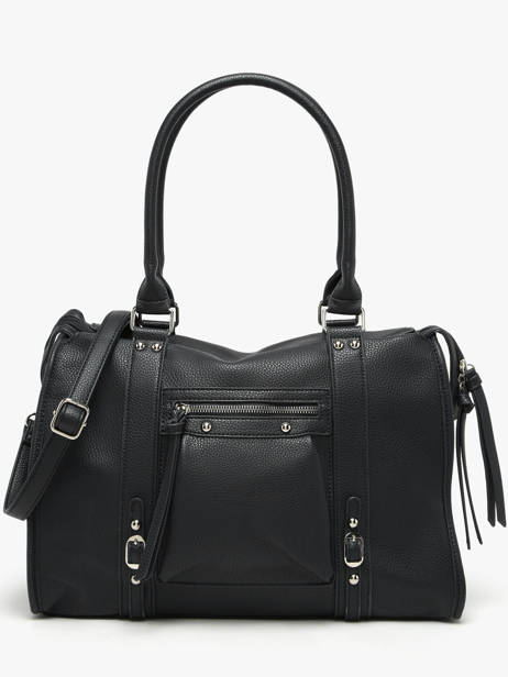 A4 Size Shoulder Bag Grained Miniprix Black grained F8533