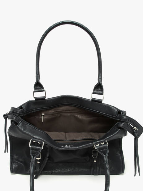 A4 Size Shoulder Bag Grained Miniprix Black grained F8533 other view 2