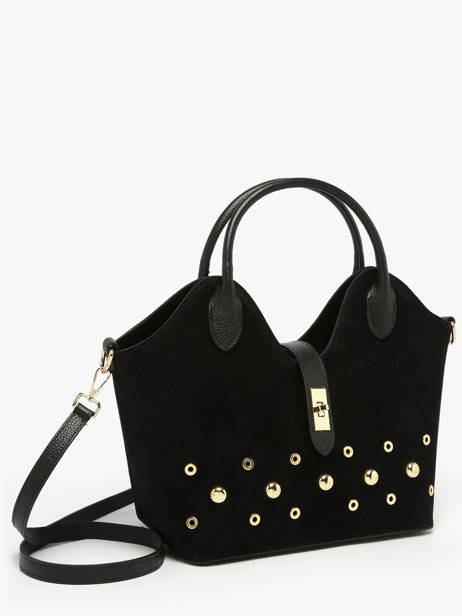 Handbag Velvet Studs Milano Black velvet studs VS25092 other view 2