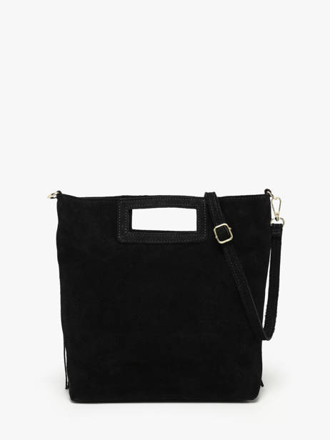 Shoulder Bag Velvet Leather Milano Black velvet VE25091 other view 4