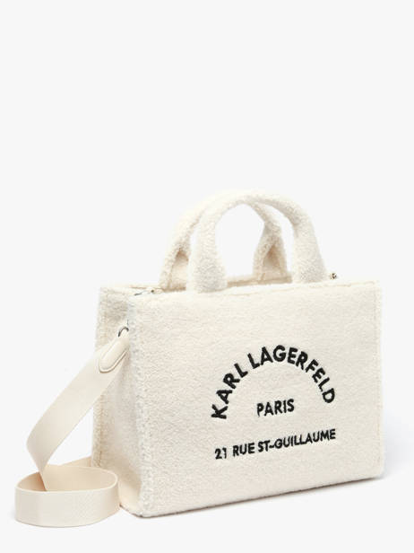 Rue St Guillaume Shearling Tote Bag Karl lagerfeld White rsg A4W50013 other view 2