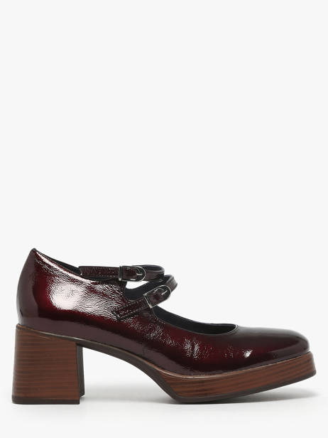 Heeled Derby Shoes Cristel In Leather Dorking Red accessoires D9437