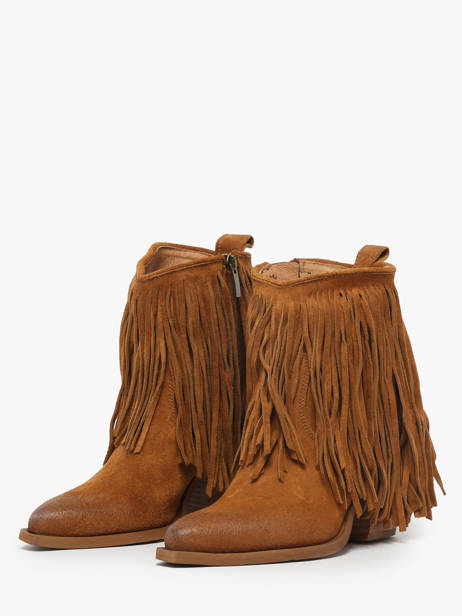 Santiags En Cuir Metisse Marron accessoires XD2125 vue secondaire 1