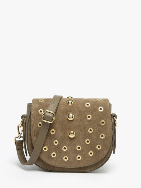 Shoulder Bag Velvet Studs Milano Beige velvet studs VS25093