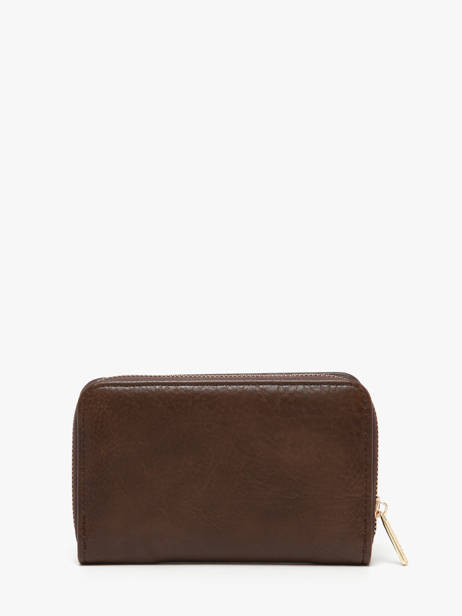 Portefeuille Carolina Lulu castagnette Marron zip CAROL035 vue secondaire 3