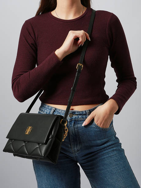 Sac Bandoulière June Matelassé Laurent david Noir ld bags 885 vue secondaire 1