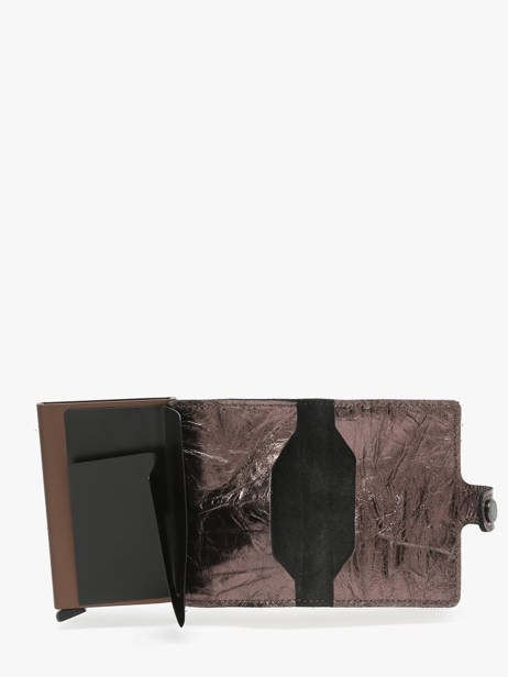 Leather Crunch Mini Wallet Secrid Brown crunch MCR other view 1
