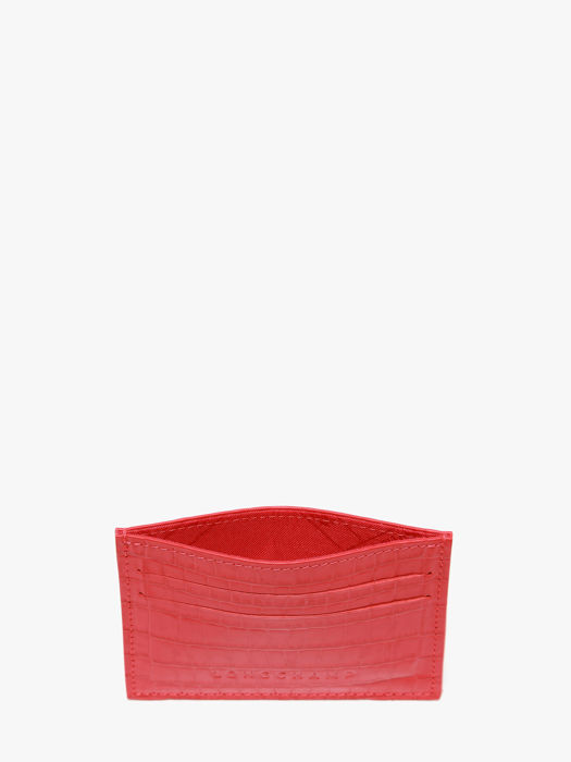 Longchamp Longchamp pocket croco Bill case / card case Red