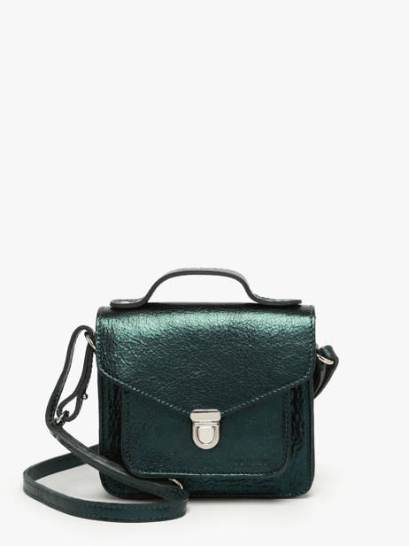 Leather Melle George Xs Minuit Crossbody Bag Paul marius Green minuit GEORXMIN