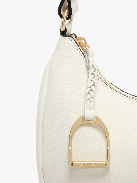 Sac Bandoulière Torsade Cuir Etrier Blanc torsade ETOS167M vue secondaire 5