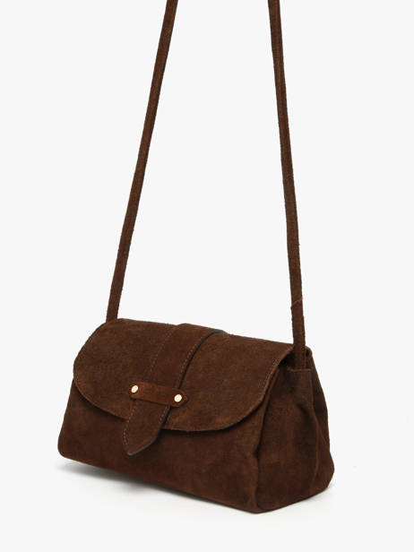 Shoulder Bag M Agnes Suede Leather Etrier Brown agnes EAGV205M other view 5