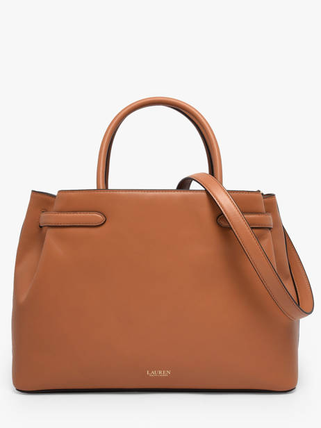 Large Leather Blake Satchel Lauren ralph lauren Brown blake 31P03417 other view 4