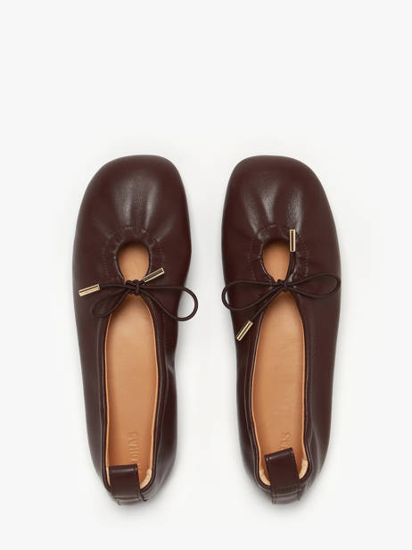 Ballerinas In Leather Alohas Brown women 10030302 other view 3