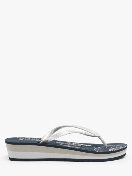 Heeled Flip Flops Isotoner Blue women 94163 other view 3