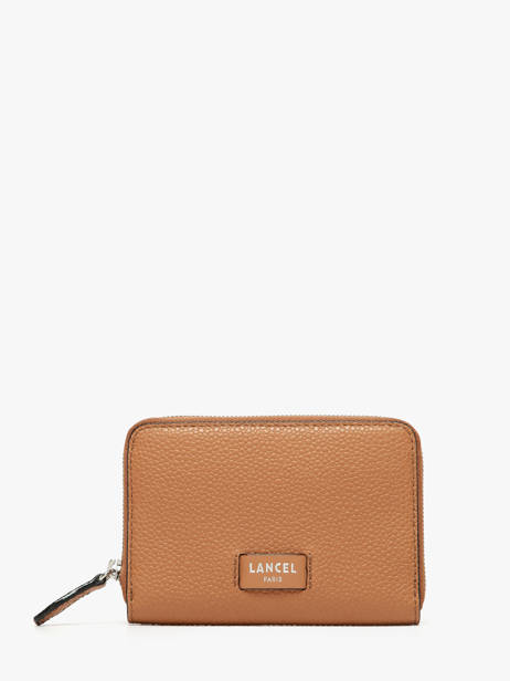 Wallet Leather Lancel Brown ninon A14081