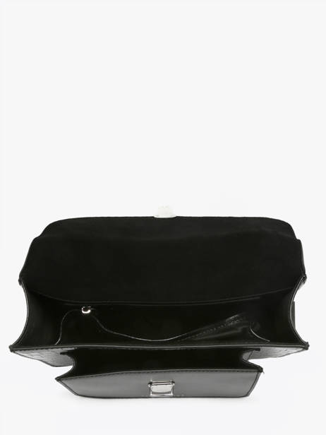 Sac Bandoulière Croco Vernis Paul marius Noir croco vernis GEORGCRV vue secondaire 2