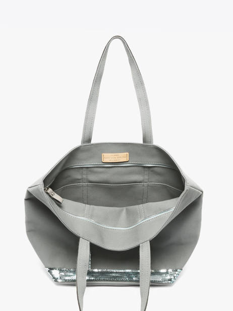 Sac Porté Main Cabas Coton Vanessa bruno Gris cabas 1V40378 vue secondaire 2