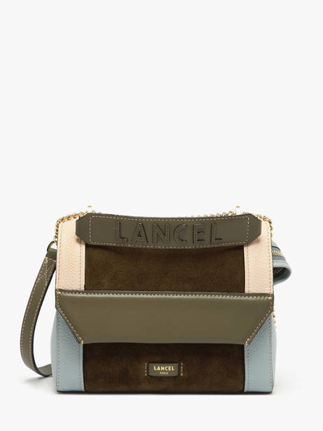 Leather Ninon Color Block Crossbody Bag Lancel Multicolor ninon A13370