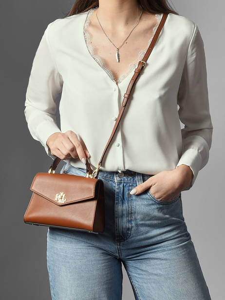 Sac à Main Farrah Cuir Lauren ralph lauren Marron farrah 31968761 vue secondaire 1