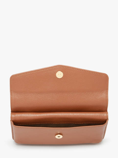 Leather Luna Clutch With Strap Hexagona Brown luna 688422 other view 3