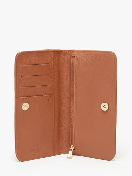 Leather Luna Clutch With Strap Hexagona Brown luna 688422 other view 4