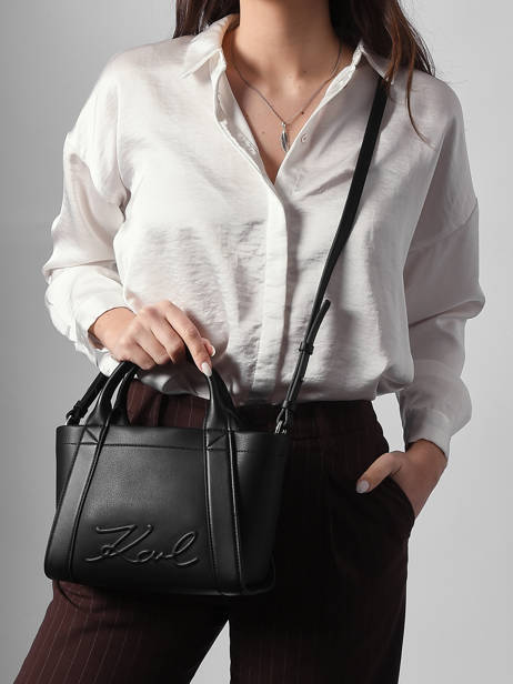 Sac Porté Main K/ville Cuir Karl lagerfeld Noir k ville B1W30067 vue secondaire 1