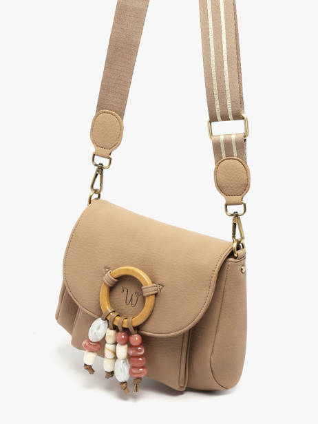 Sac Bandoulière Camomille Pearl Woomen Beige camomille pearl WCAE06 vue secondaire 2