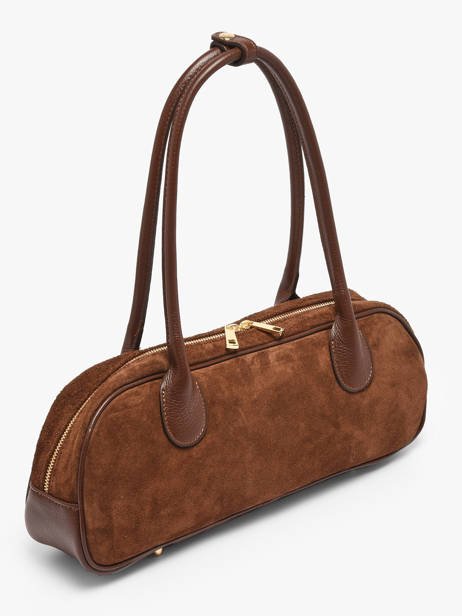 Shoulder Bag Velvet Caviar Leather Milano Brown velvet caviar VC25112 other view 2