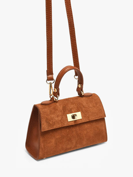 Shoulder Bag Velvet Caviar Leather Milano Brown velvet caviar VC25116 other view 2