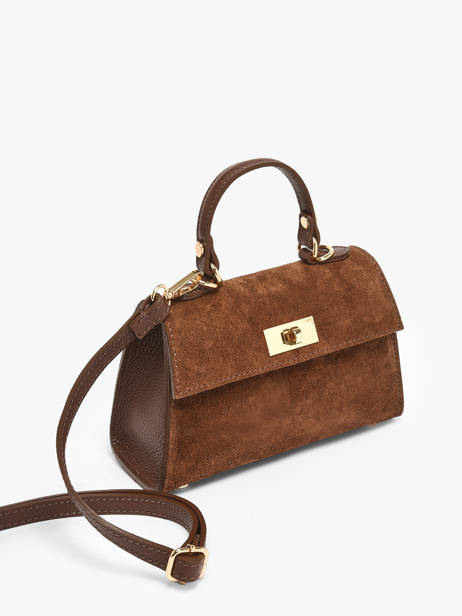 Shoulder Bag Velvet Caviar Leather Milano Brown velvet caviar VC25116 other view 2