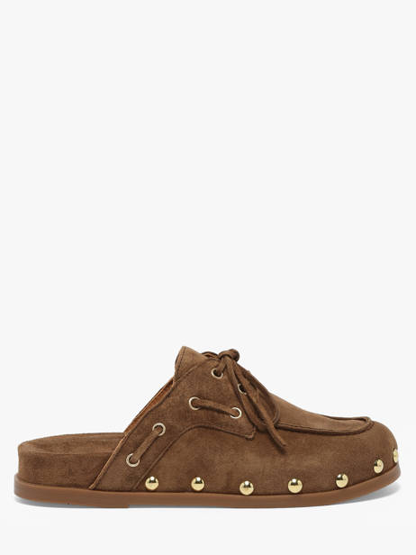 Slippers In Leather Alpe Brown women 53971119